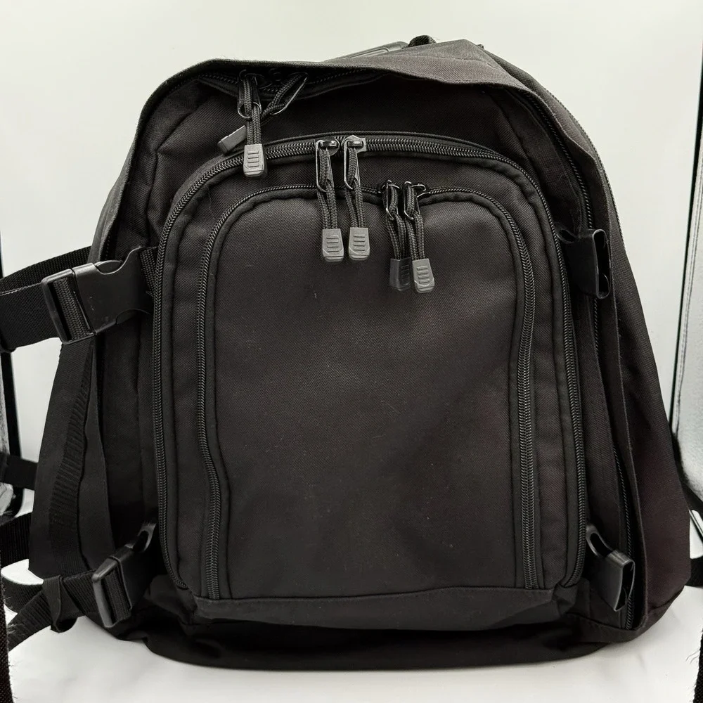 Mercury Tactical Gear Black Backpack Multi Compartment Laptop Travel Bag